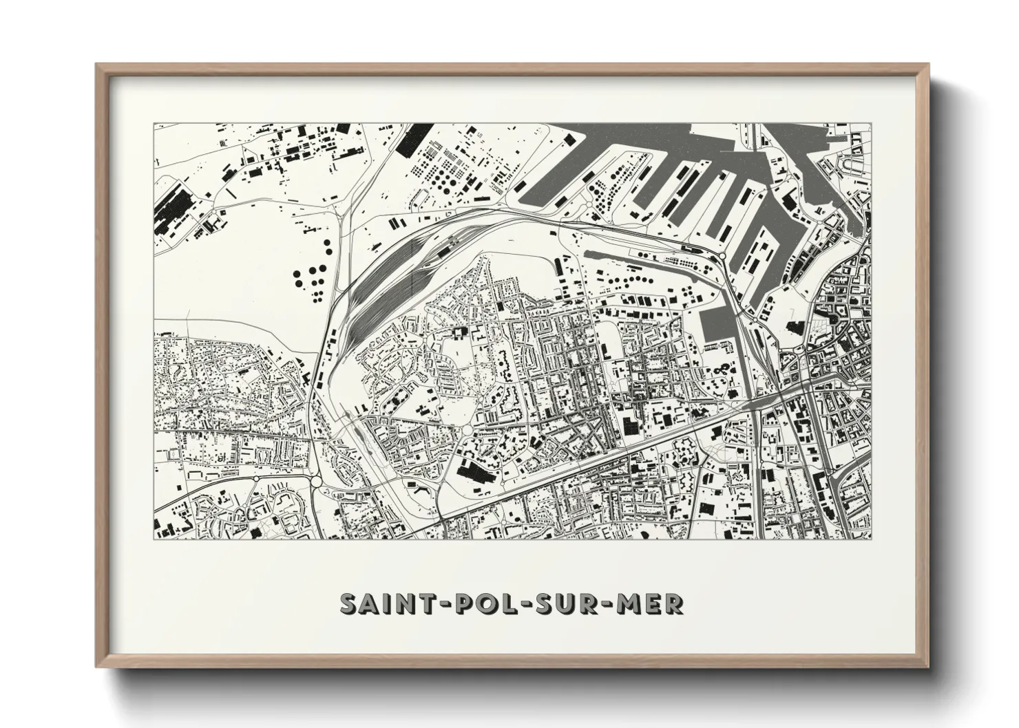 Une affiche de carte sur Saint-Pol-sur-Mer