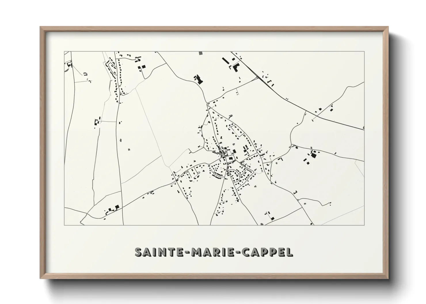 Une affiche de carte sur Sainte-Marie-Cappel
