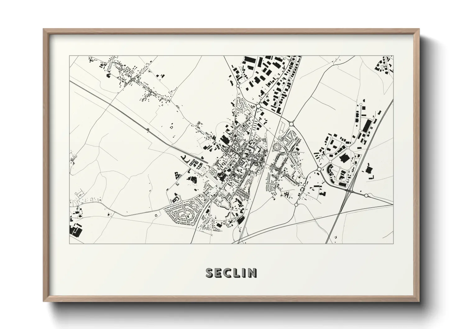 Une affiche de carte sur Seclin