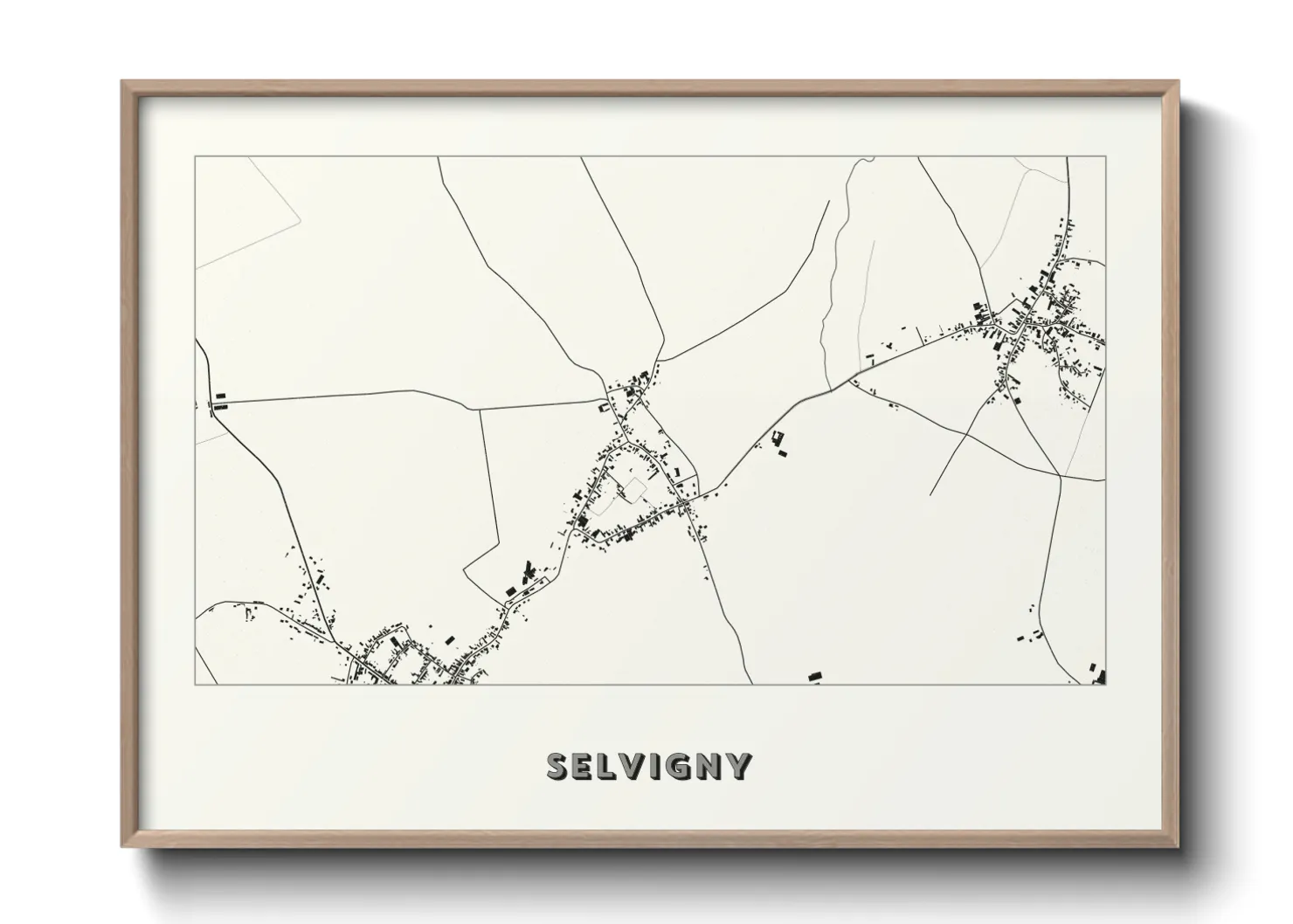 Une affiche de carte sur Selvigny