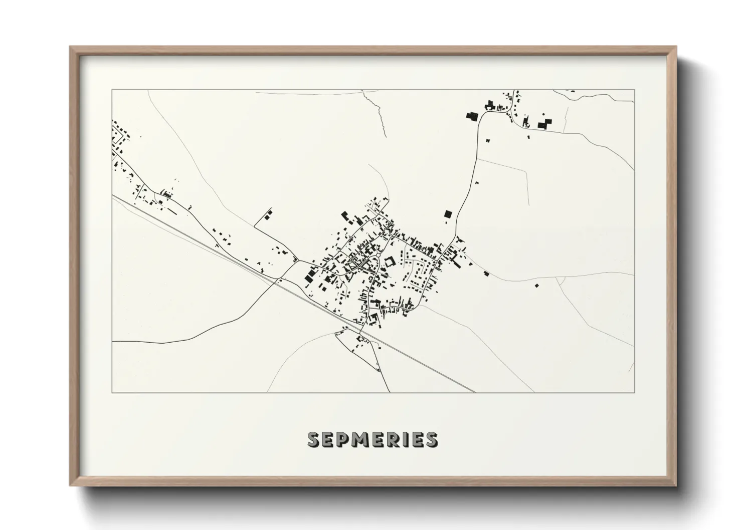 Une affiche de carte sur Sepmeries