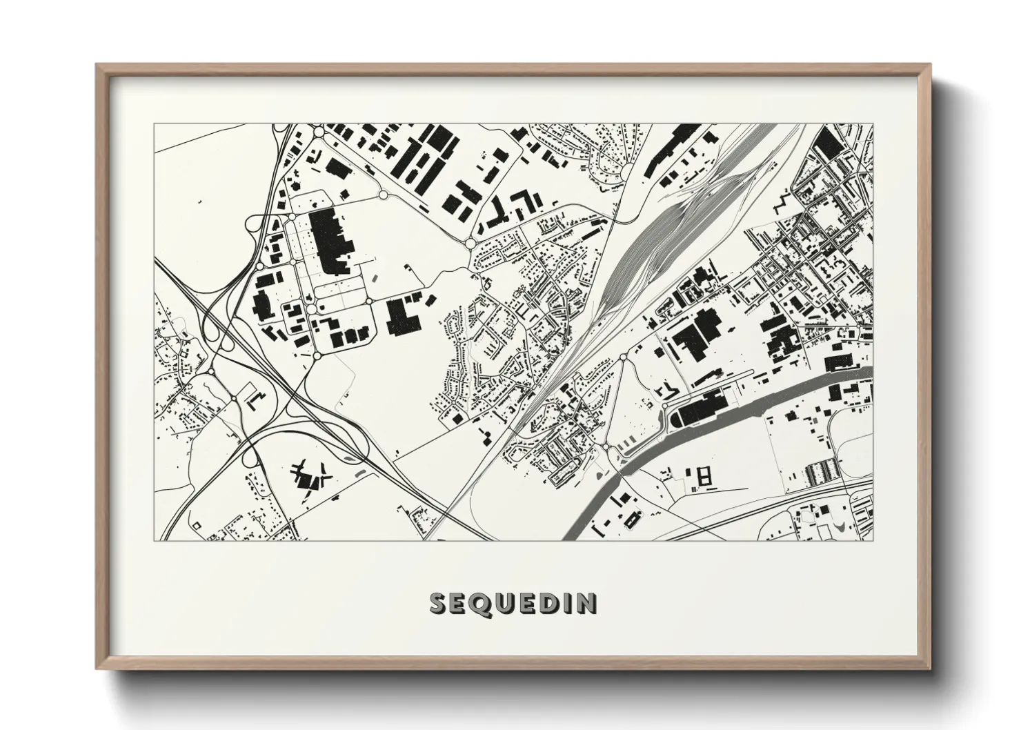 Une affiche de carte sur Sequedin