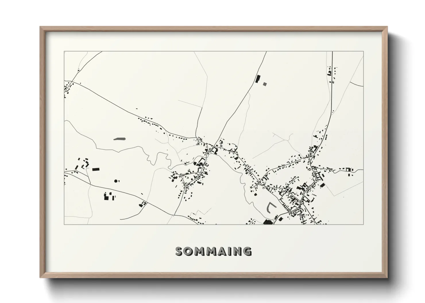 Une affiche de carte sur Sommaing