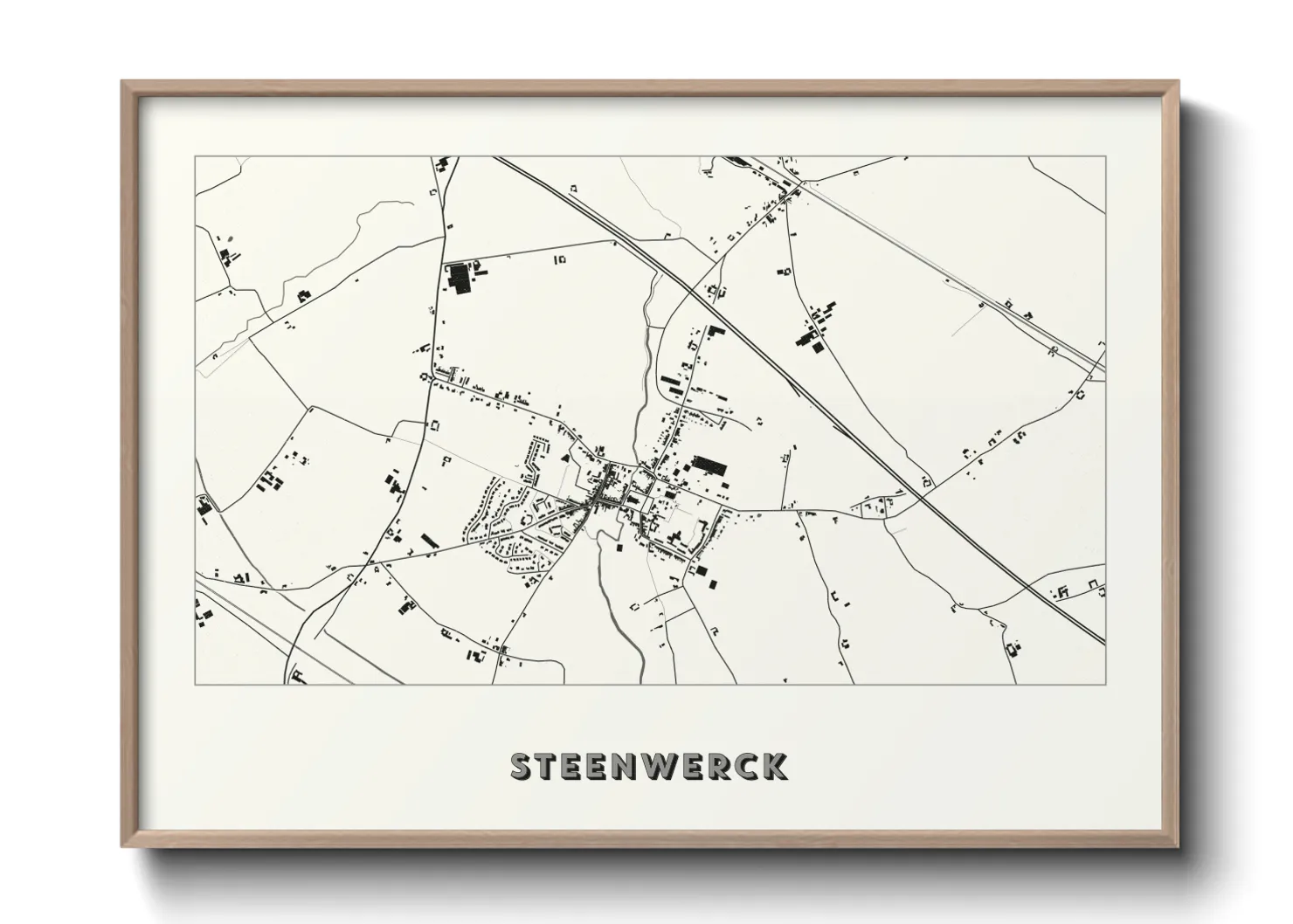 Une affiche de carte sur Steenwerck