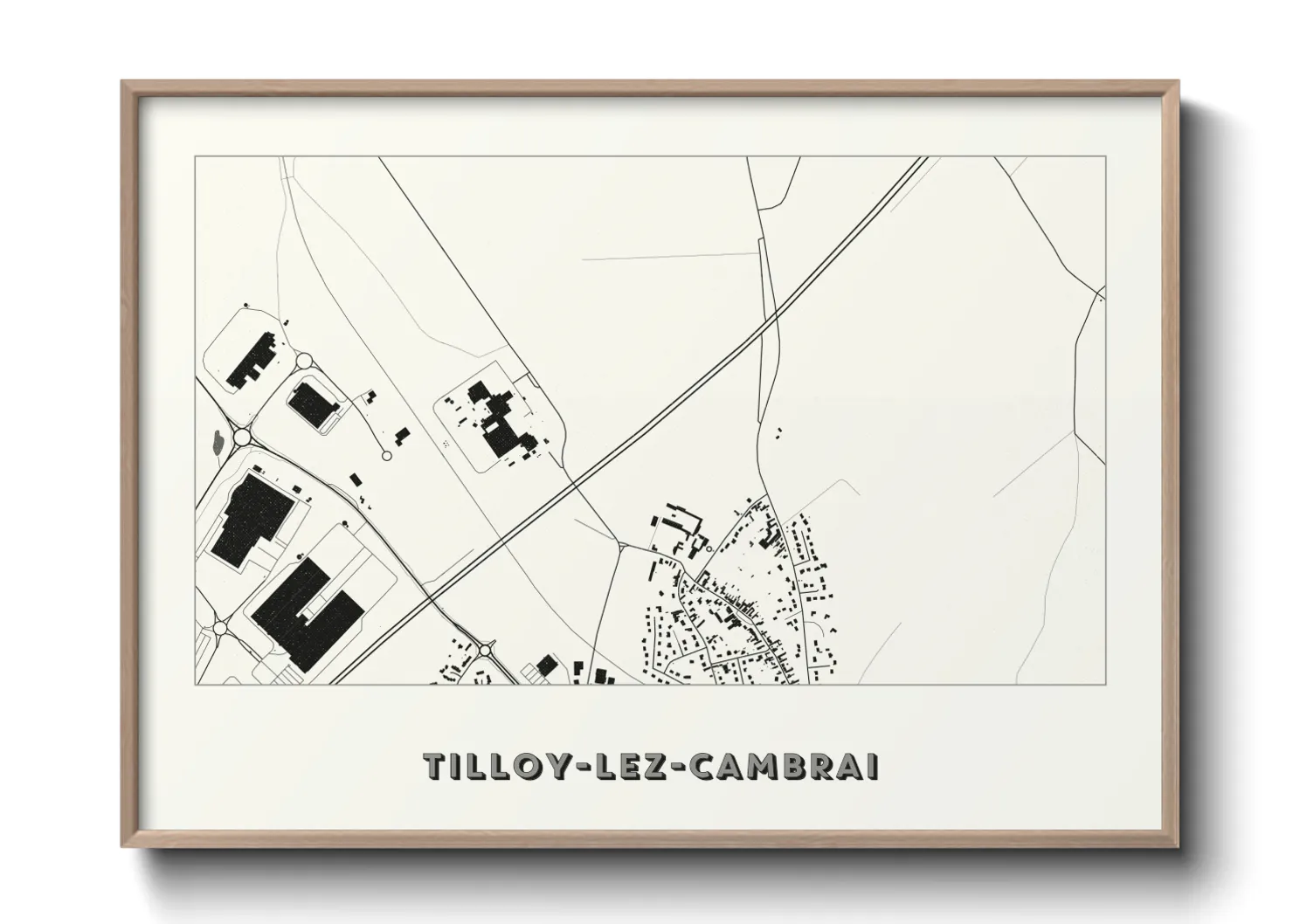 Une affiche de carte sur Tilloy-lez-Cambrai