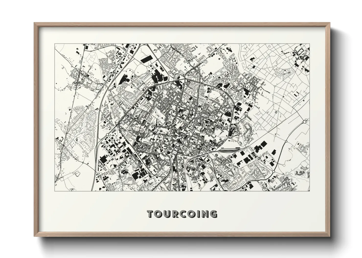 Une affiche de carte sur Tourcoing