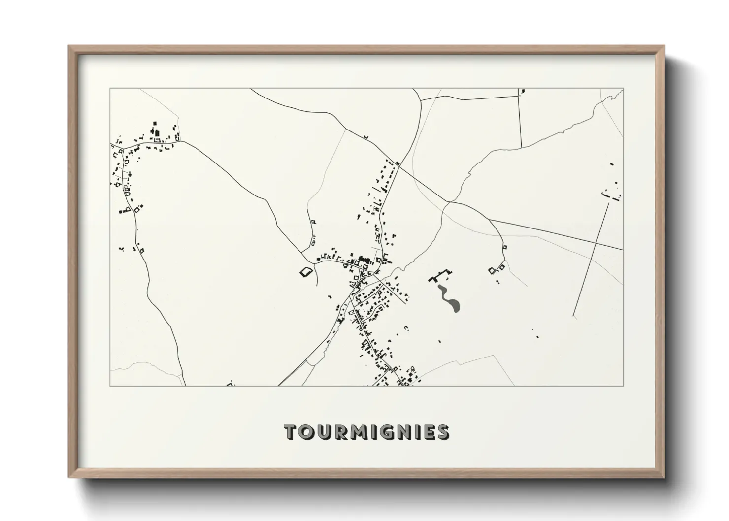 Une affiche de carte sur Tourmignies