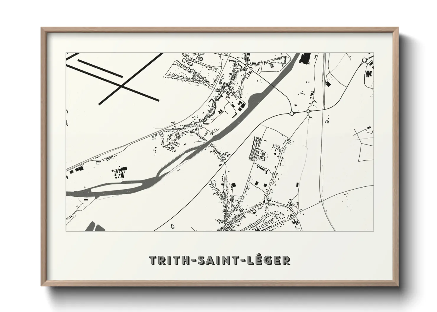 Une affiche de carte sur Trith-Saint-Léger