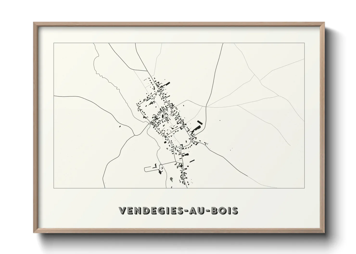 Une affiche de carte sur Vendegies-au-Bois