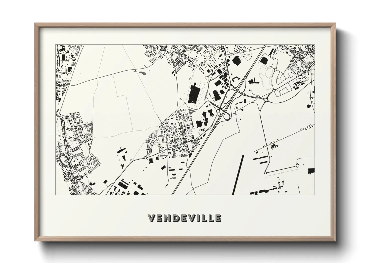 Une affiche de carte sur Vendeville