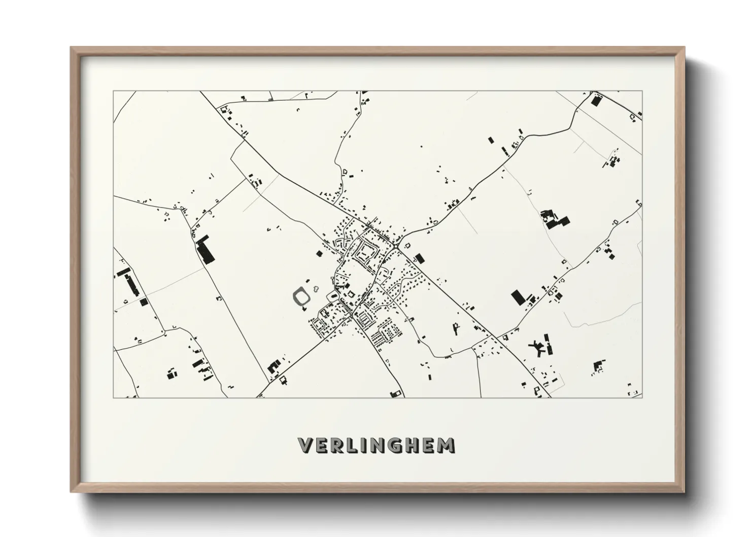 Une affiche de carte sur Verlinghem