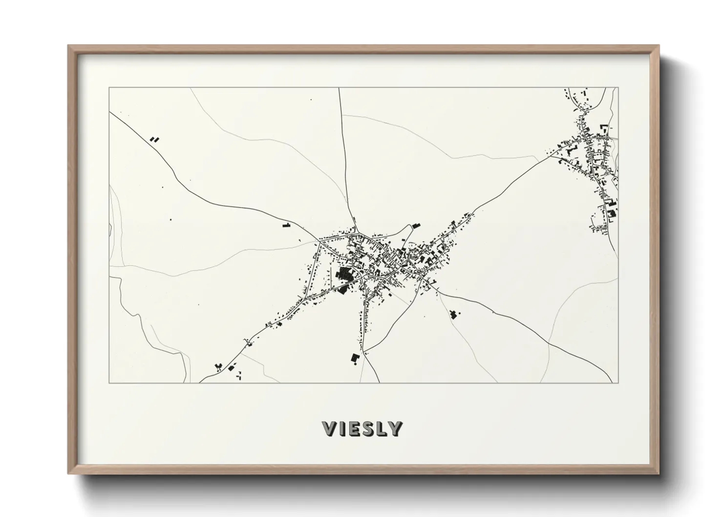 Une affiche de carte sur Viesly