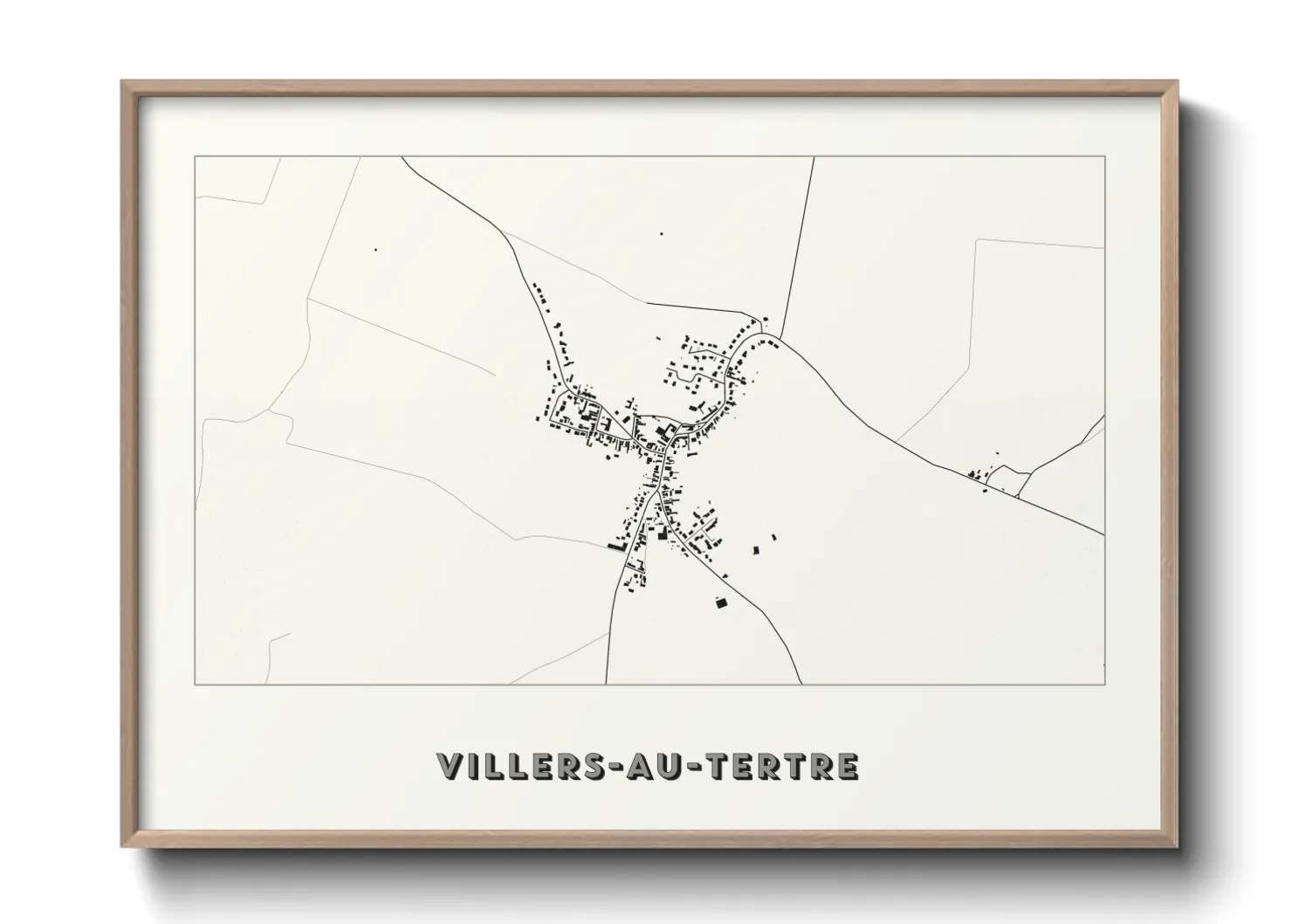 Une affiche de carte sur Villers-au-Tertre