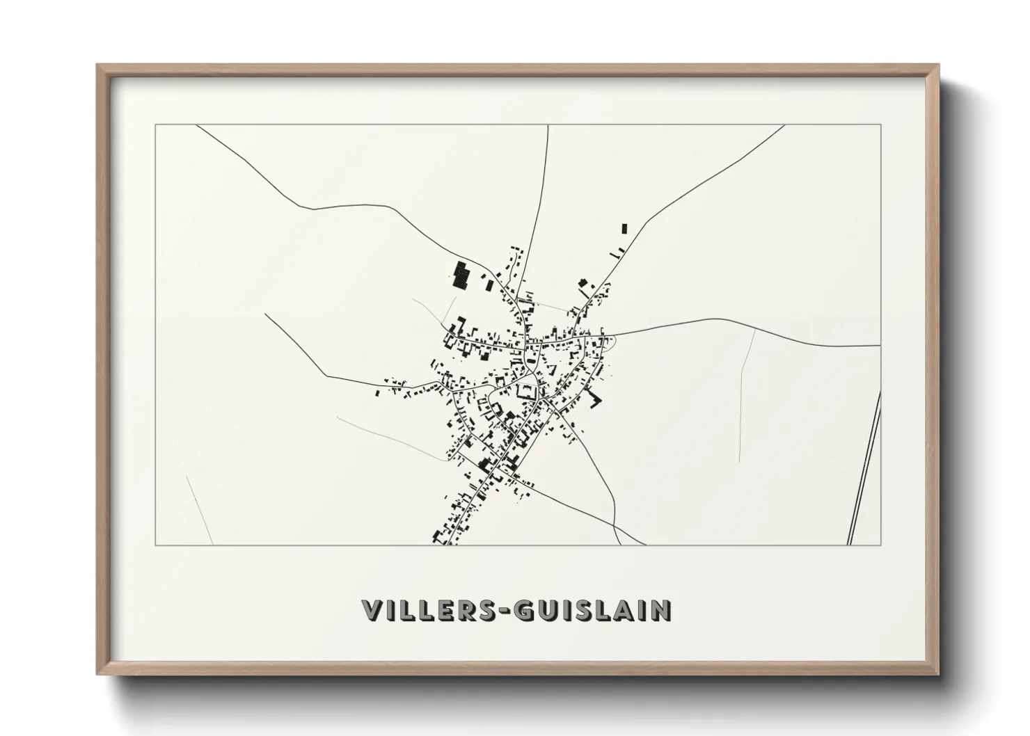 Une affiche de carte sur Villers-Guislain