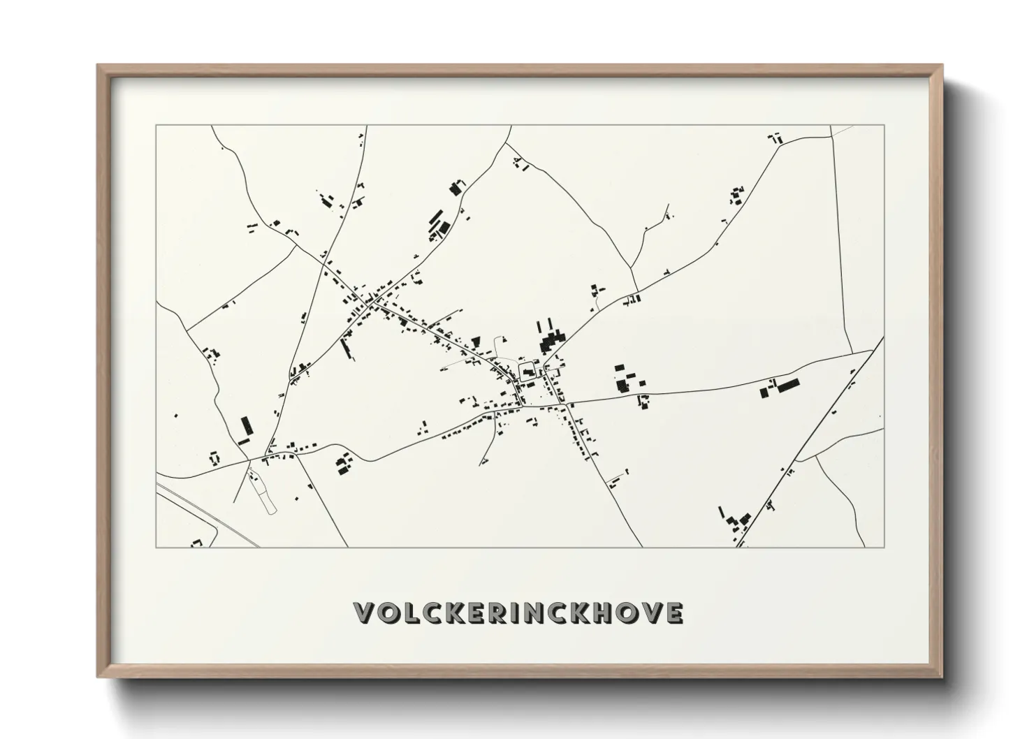 Une affiche de carte sur Volckerinckhove