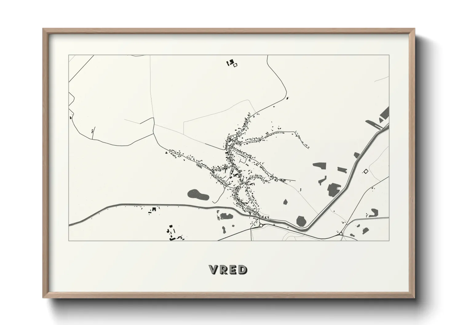 Une affiche de carte sur Vred