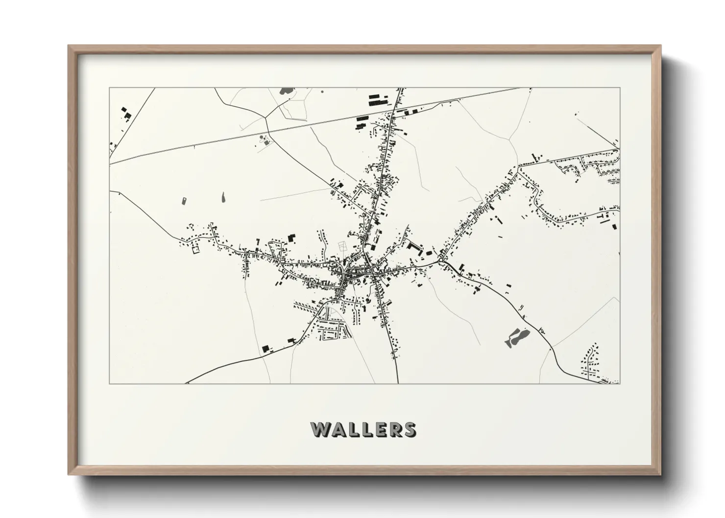 Une affiche de carte sur Wallers