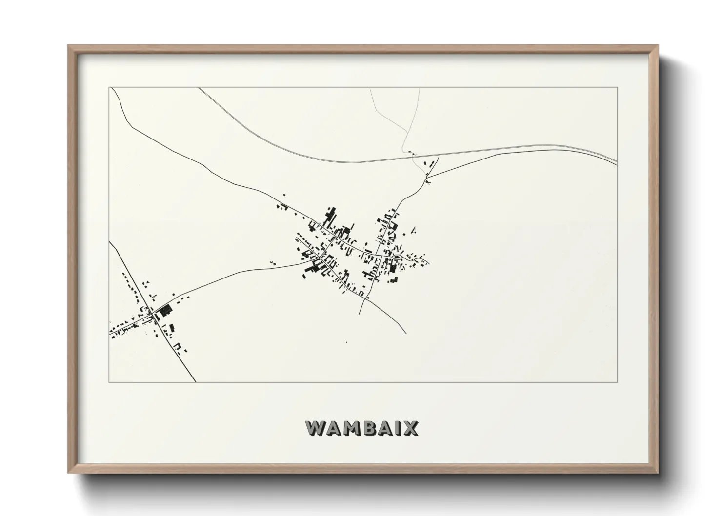 Une affiche de carte sur Wambaix