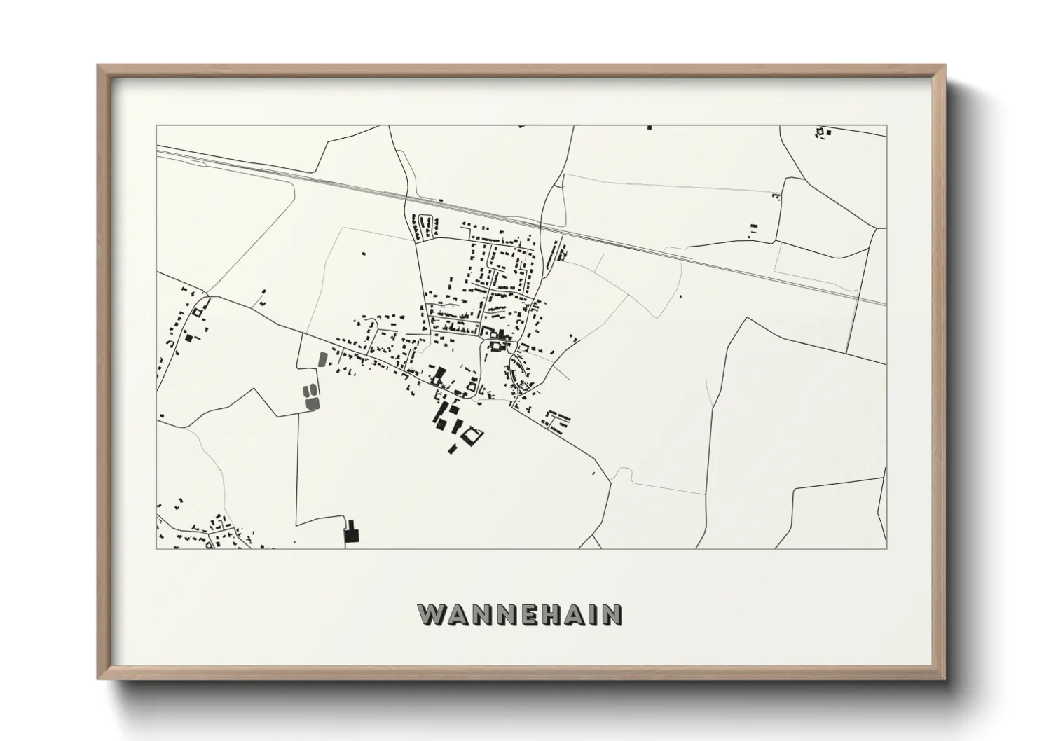 Une affiche de carte sur Wannehain