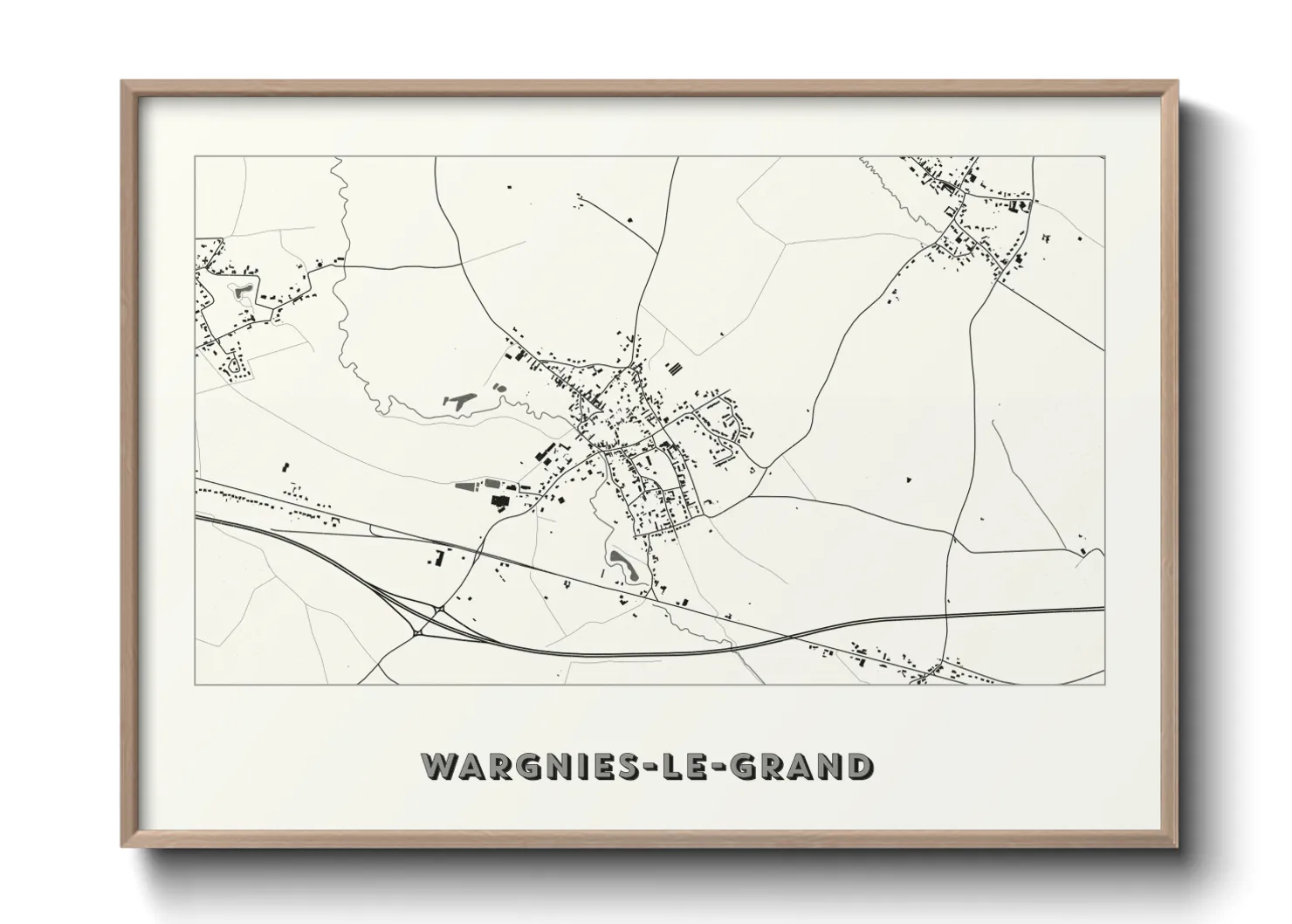 Une affiche de carte sur Wargnies-le-Grand
