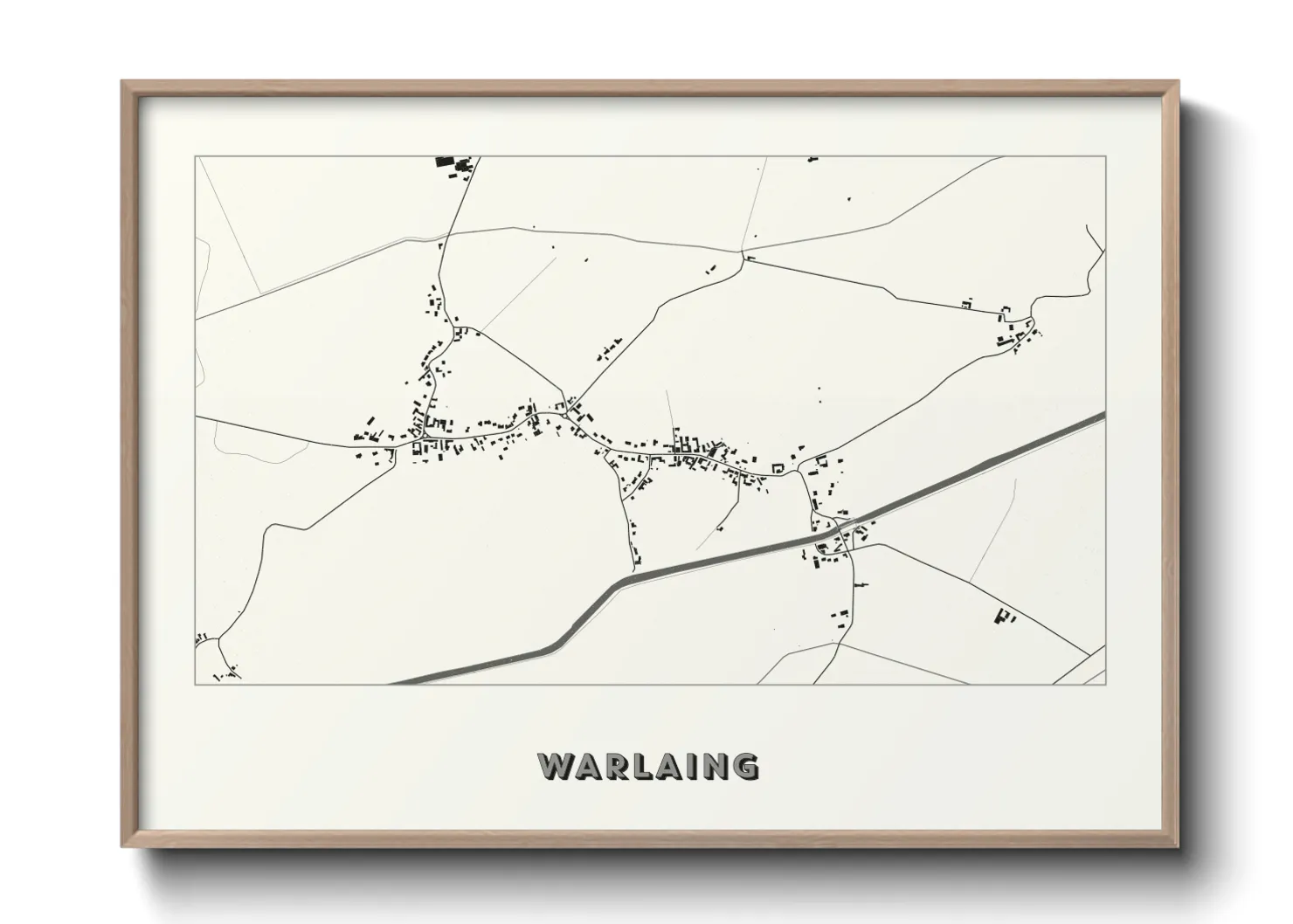 Une affiche de carte sur Warlaing