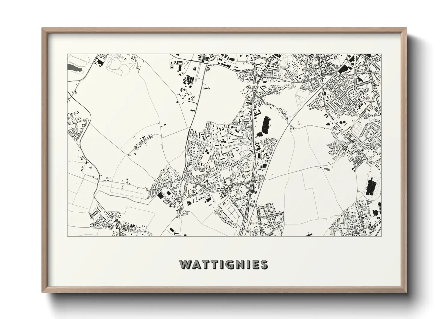 Une affiche de carte sur Wattignies