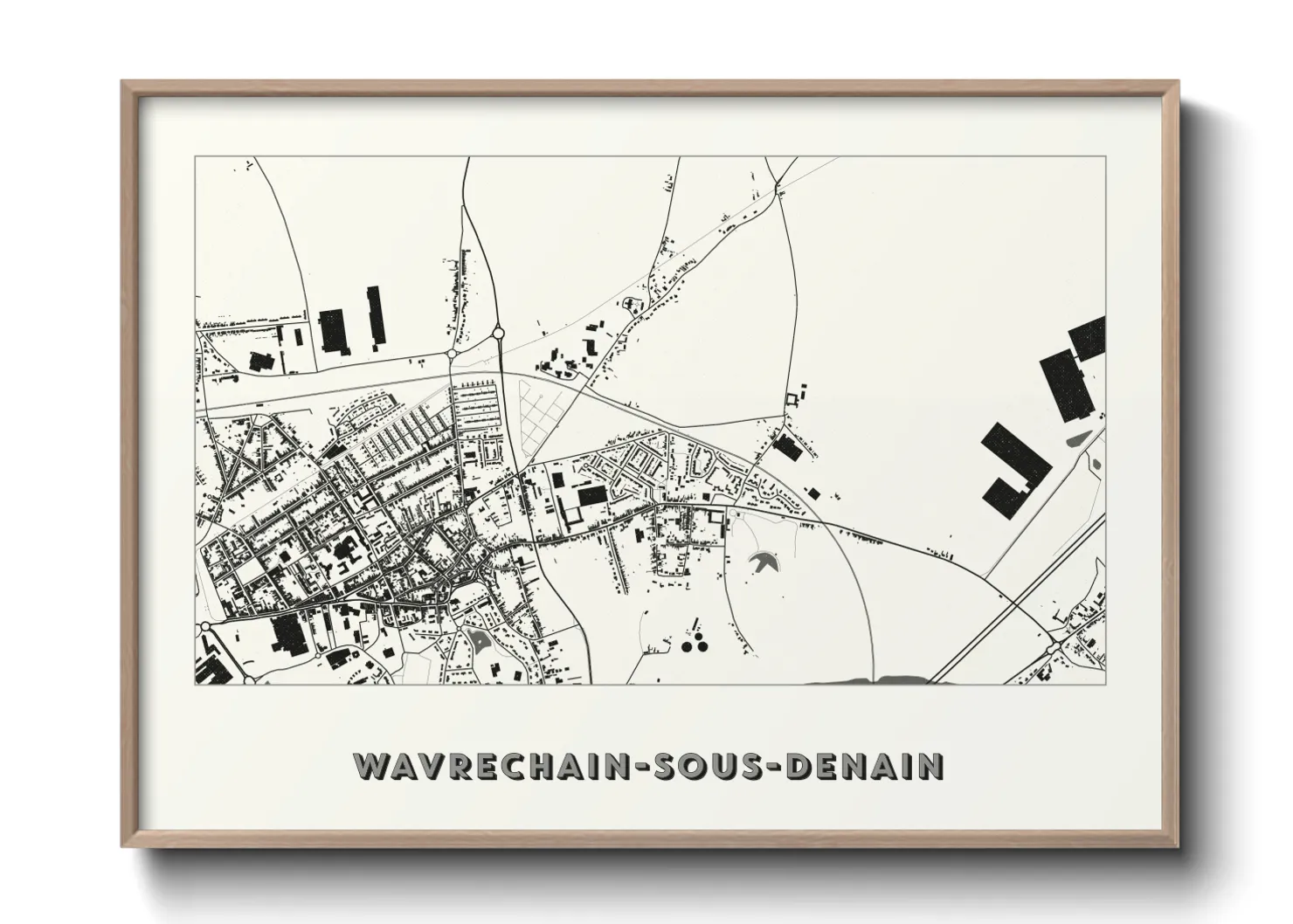 Une affiche de carte sur Wavrechain-sous-Denain