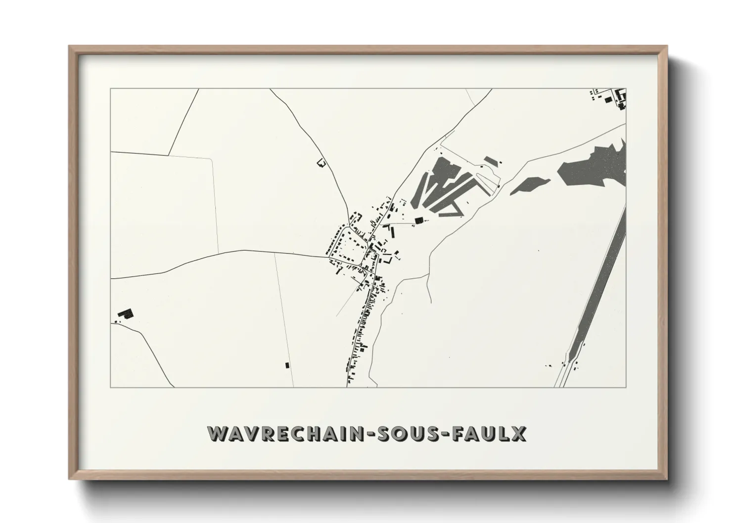 Une affiche de carte sur Wavrechain-sous-Faulx