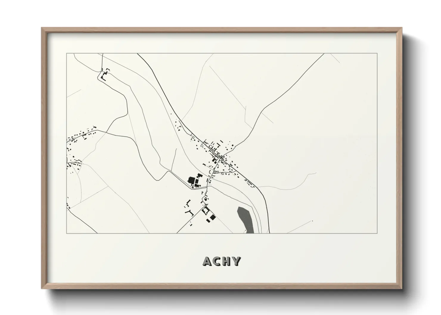 Une affiche de carte sur Achy