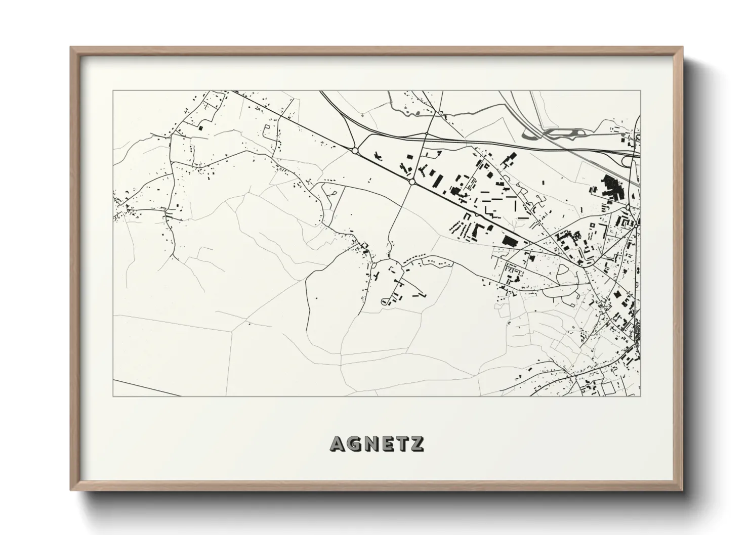 Une affiche de carte sur Agnetz