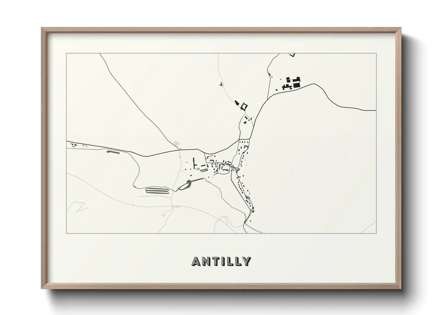 Une affiche de carte sur Antilly