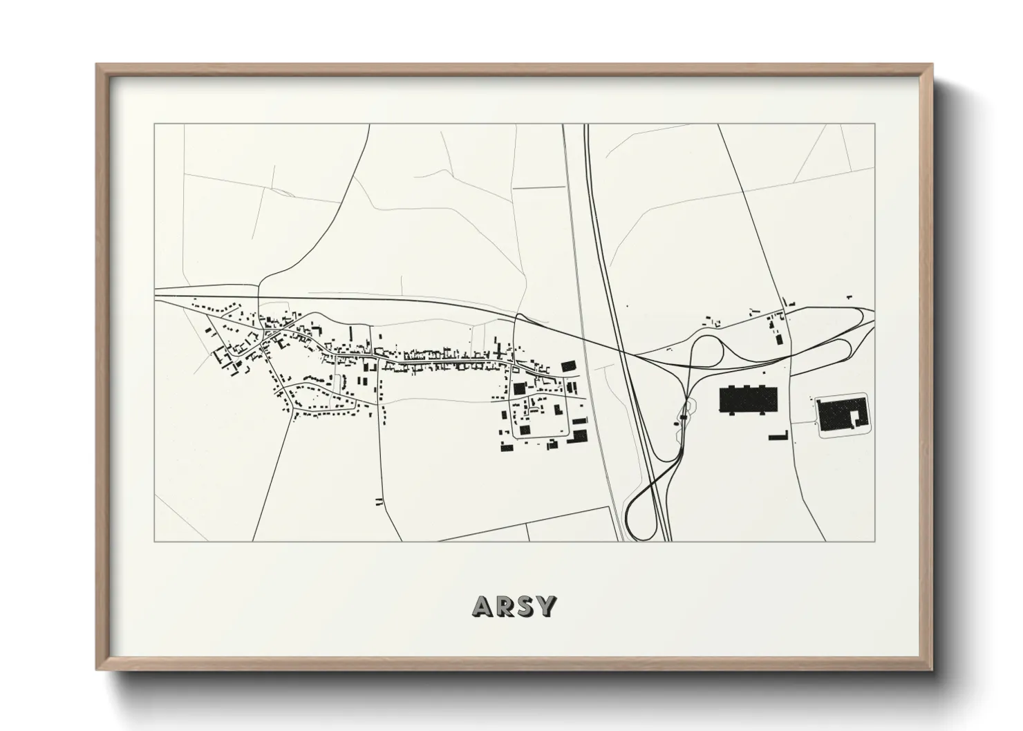 Une affiche de carte sur Arsy