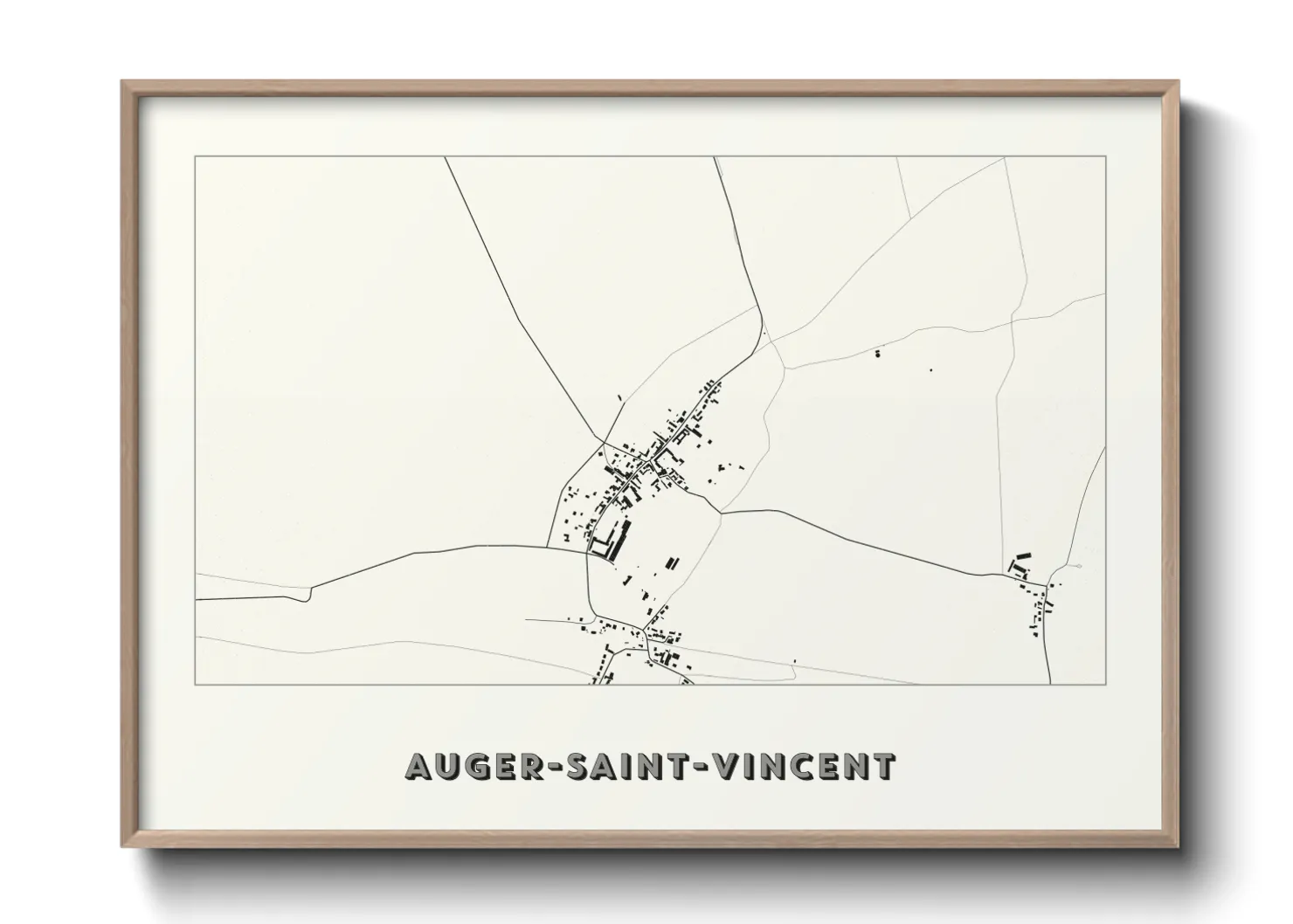 Une affiche de carte sur Auger-Saint-Vincent