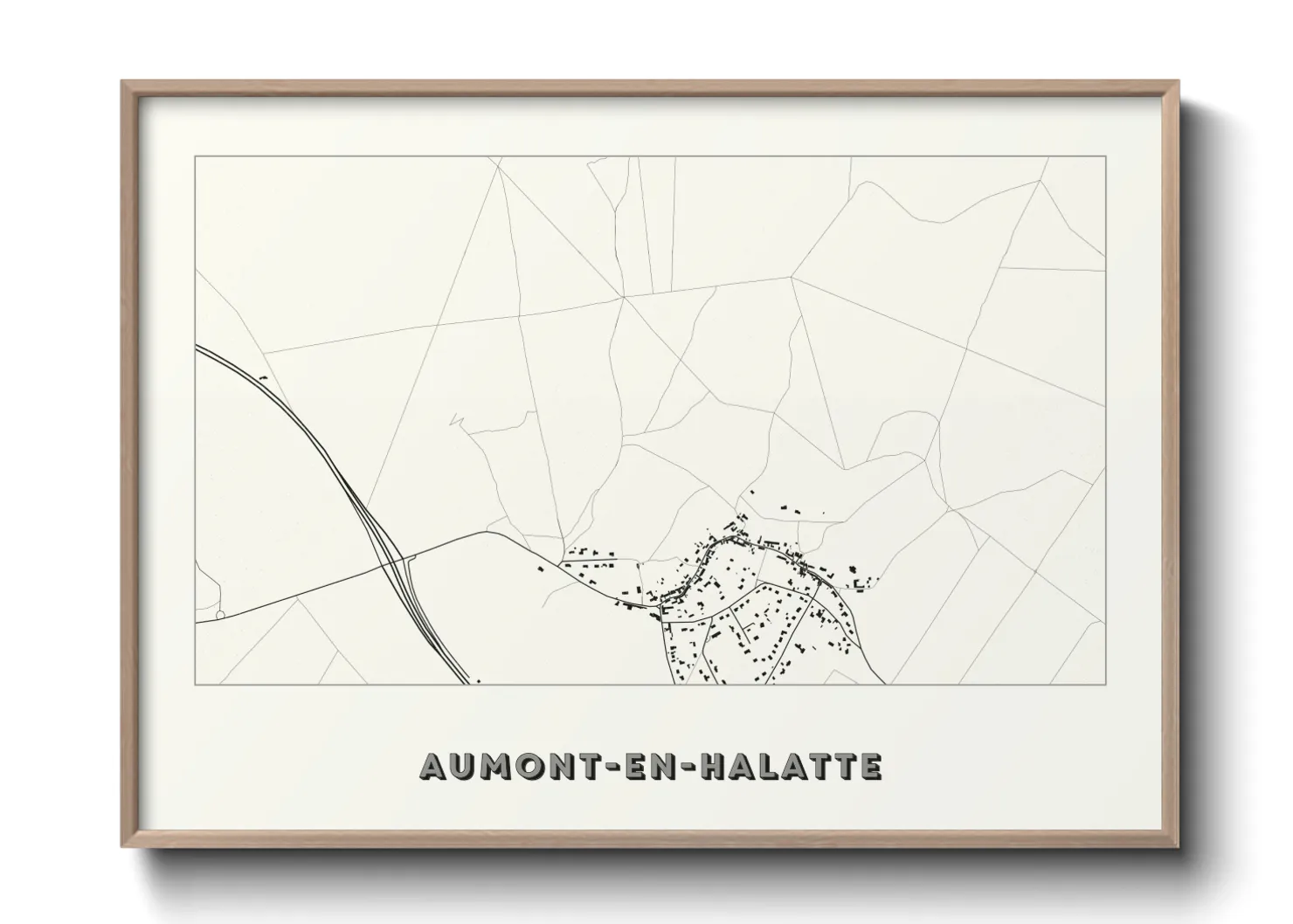 Une affiche de carte sur Aumont-en-Halatte