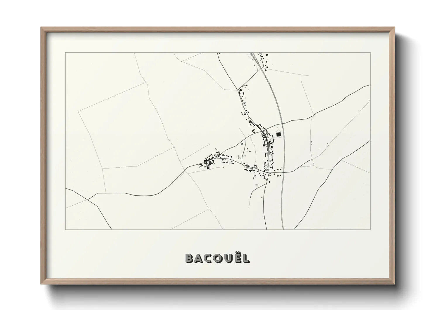 Une affiche de carte sur Bacouël