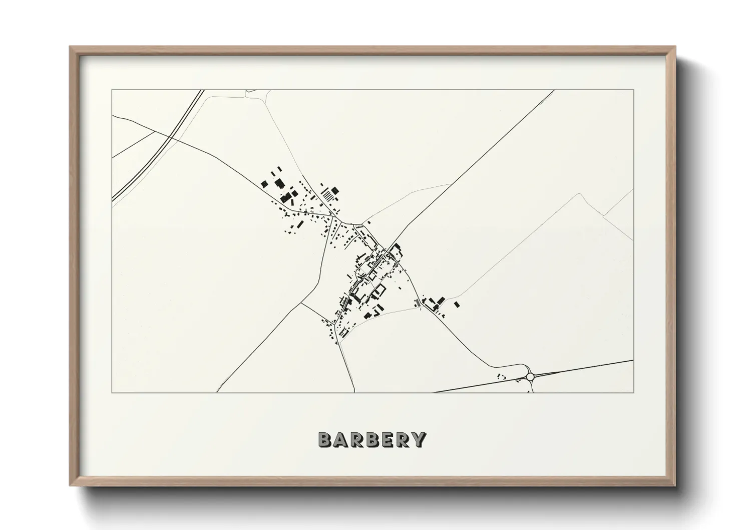 Une affiche de carte sur Barbery