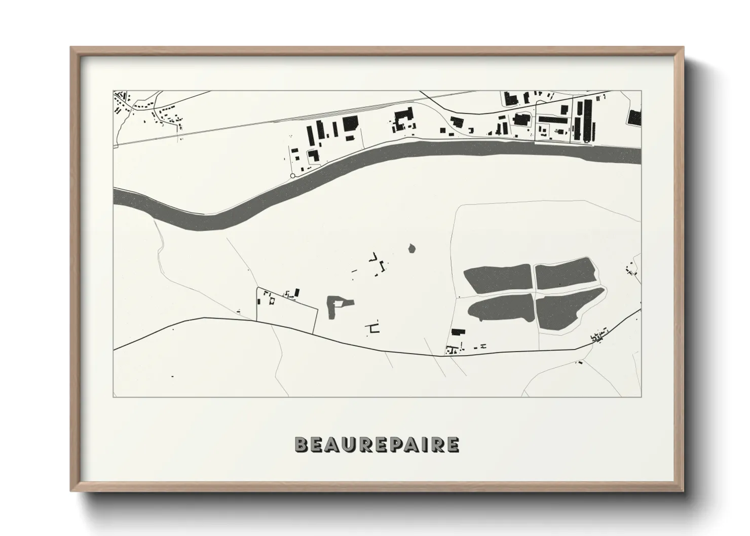 Une affiche de carte sur Beaurepaire