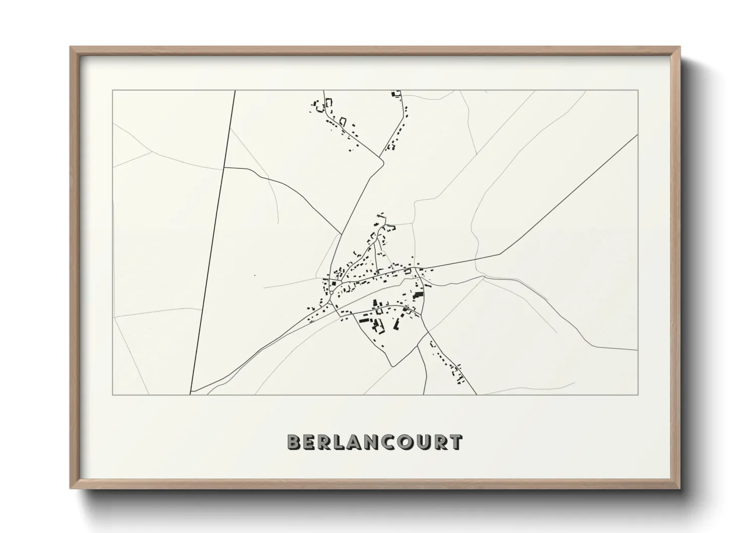 Une affiche de carte sur Berlancourt