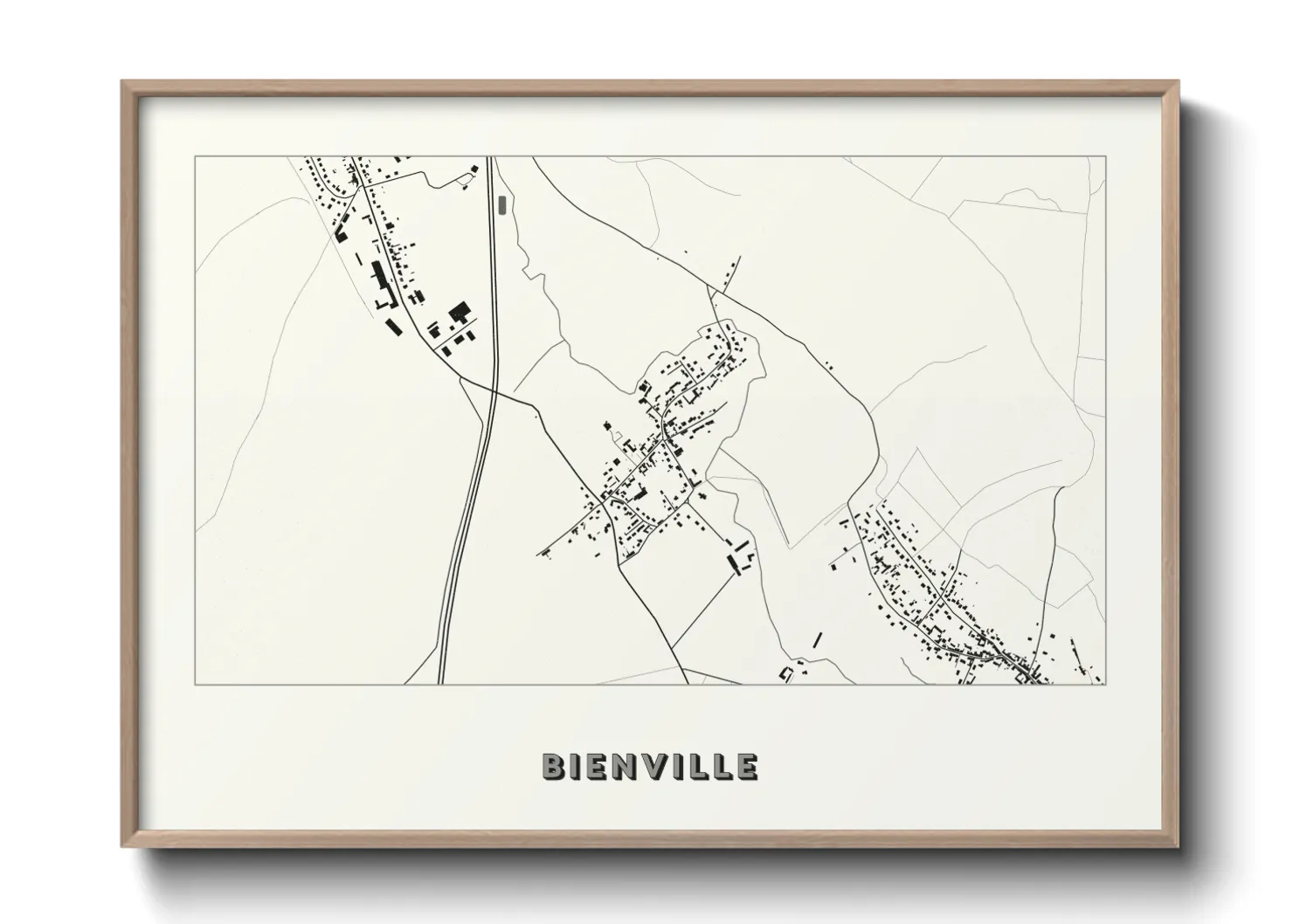 Une affiche de carte sur Bienville