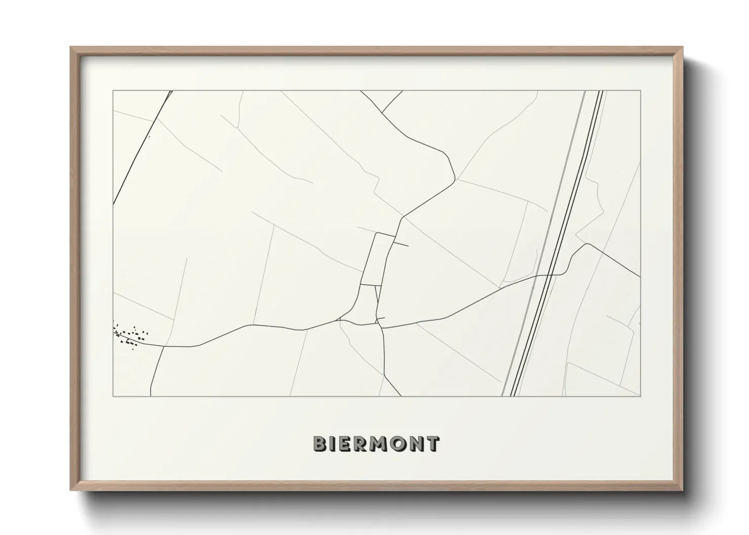 Une affiche de carte sur Biermont