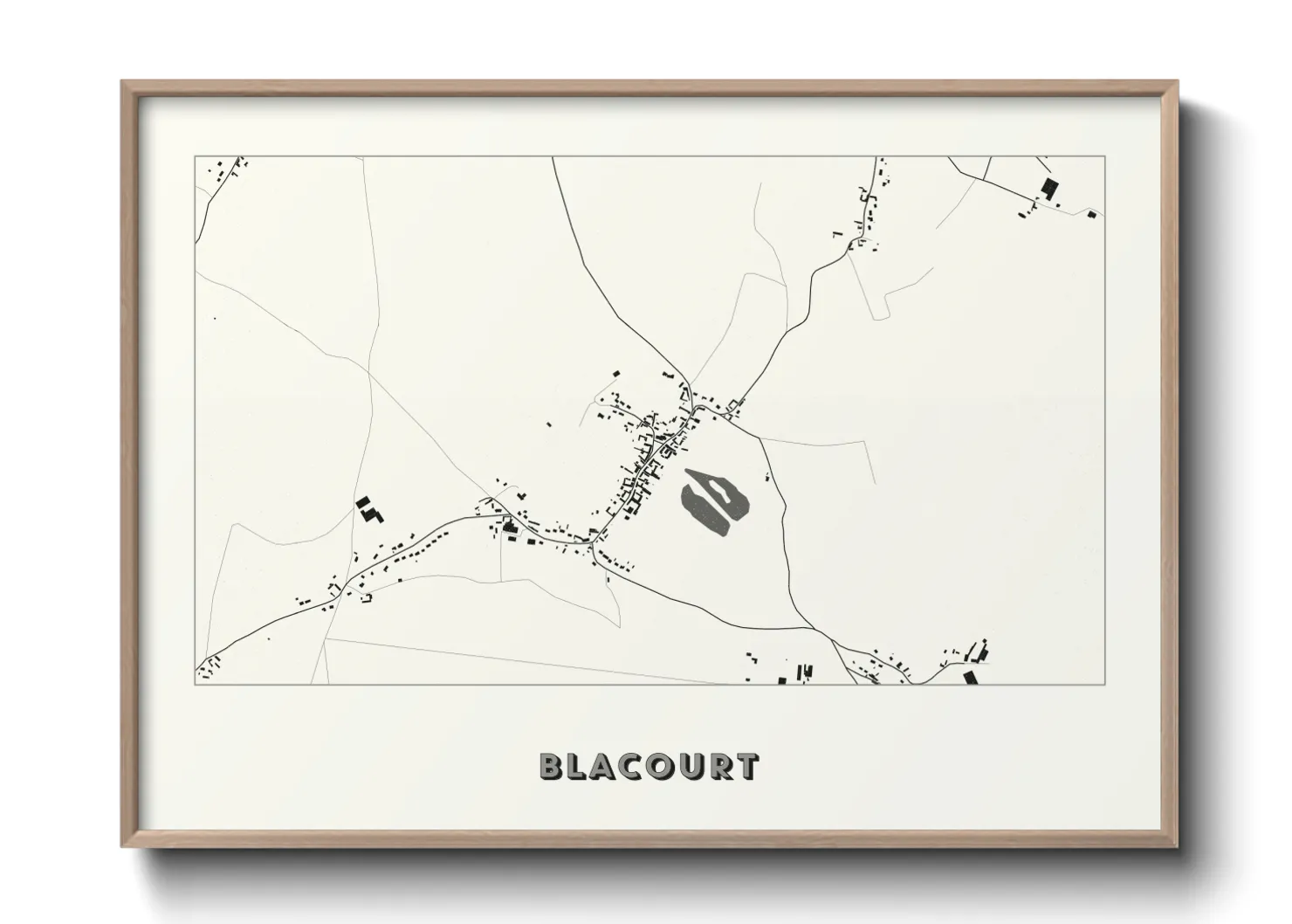 Une affiche de carte sur Blacourt