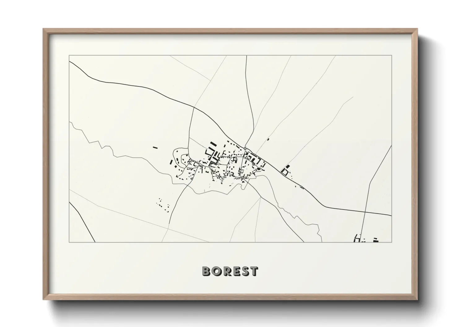 Une affiche de carte sur Borest