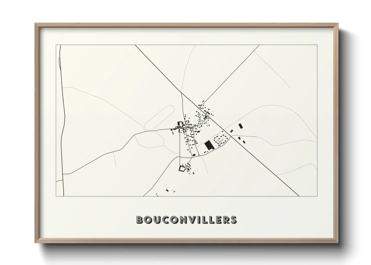 Une affiche de carte sur Bouconvillers