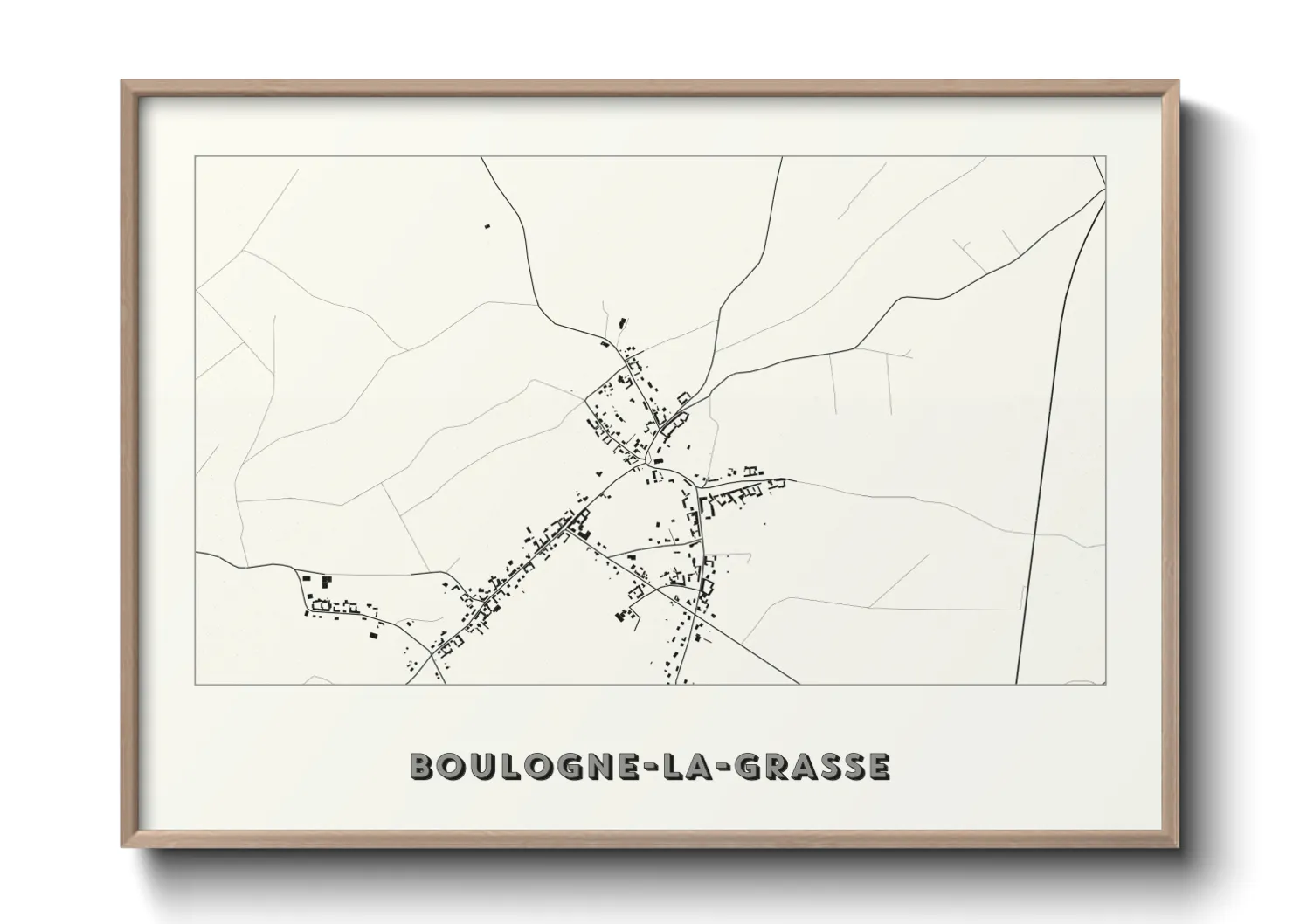 Une affiche de carte sur Boulogne-la-Grasse
