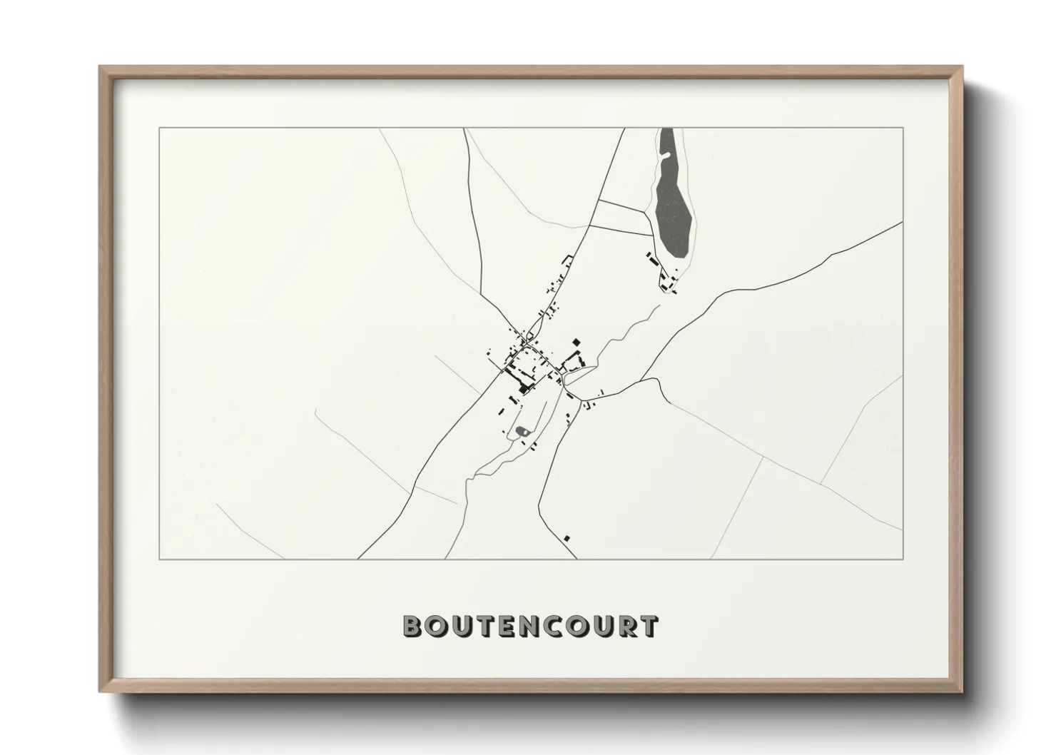 Une affiche de carte sur Boutencourt