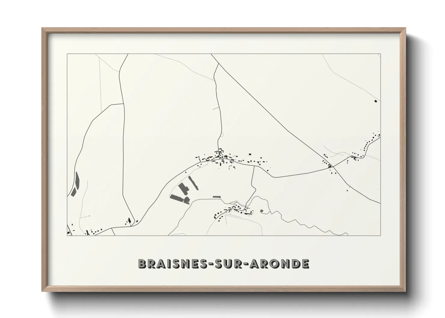 Une affiche de carte sur Braisnes-sur-Aronde
