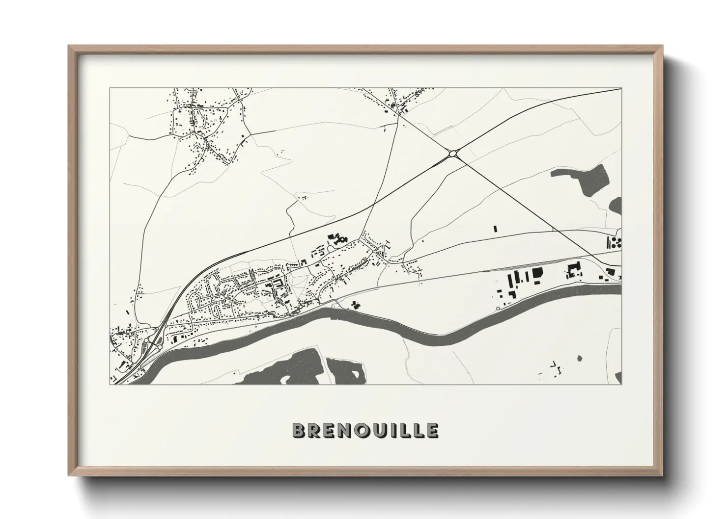 Une affiche de carte sur Brenouille