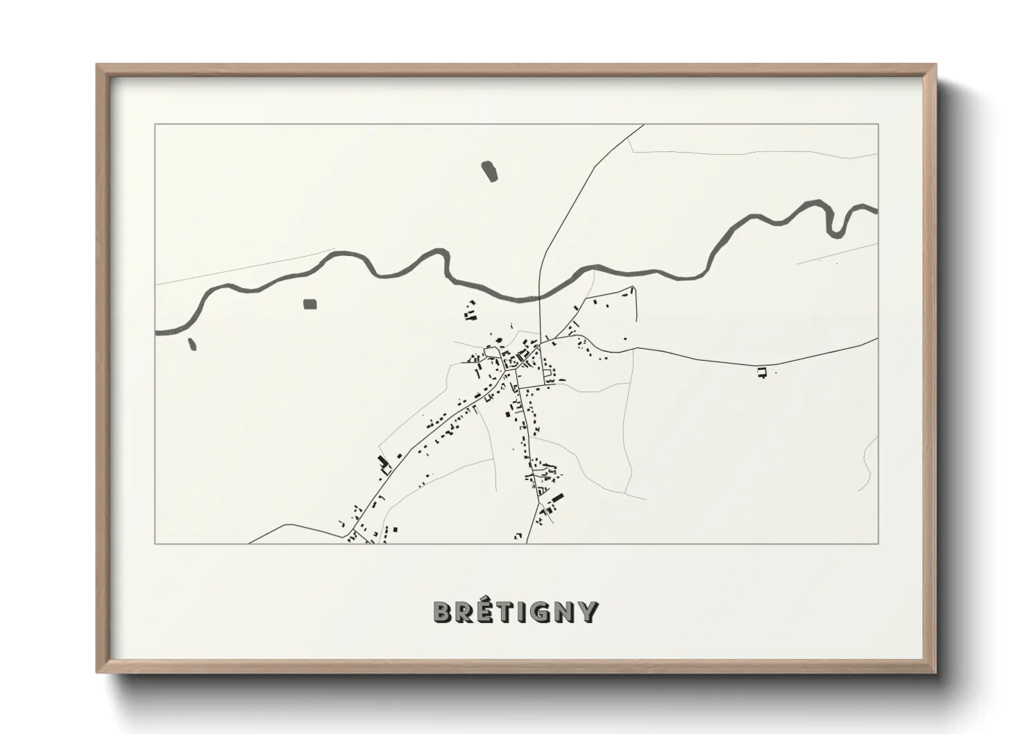 Une affiche de carte sur Brétigny