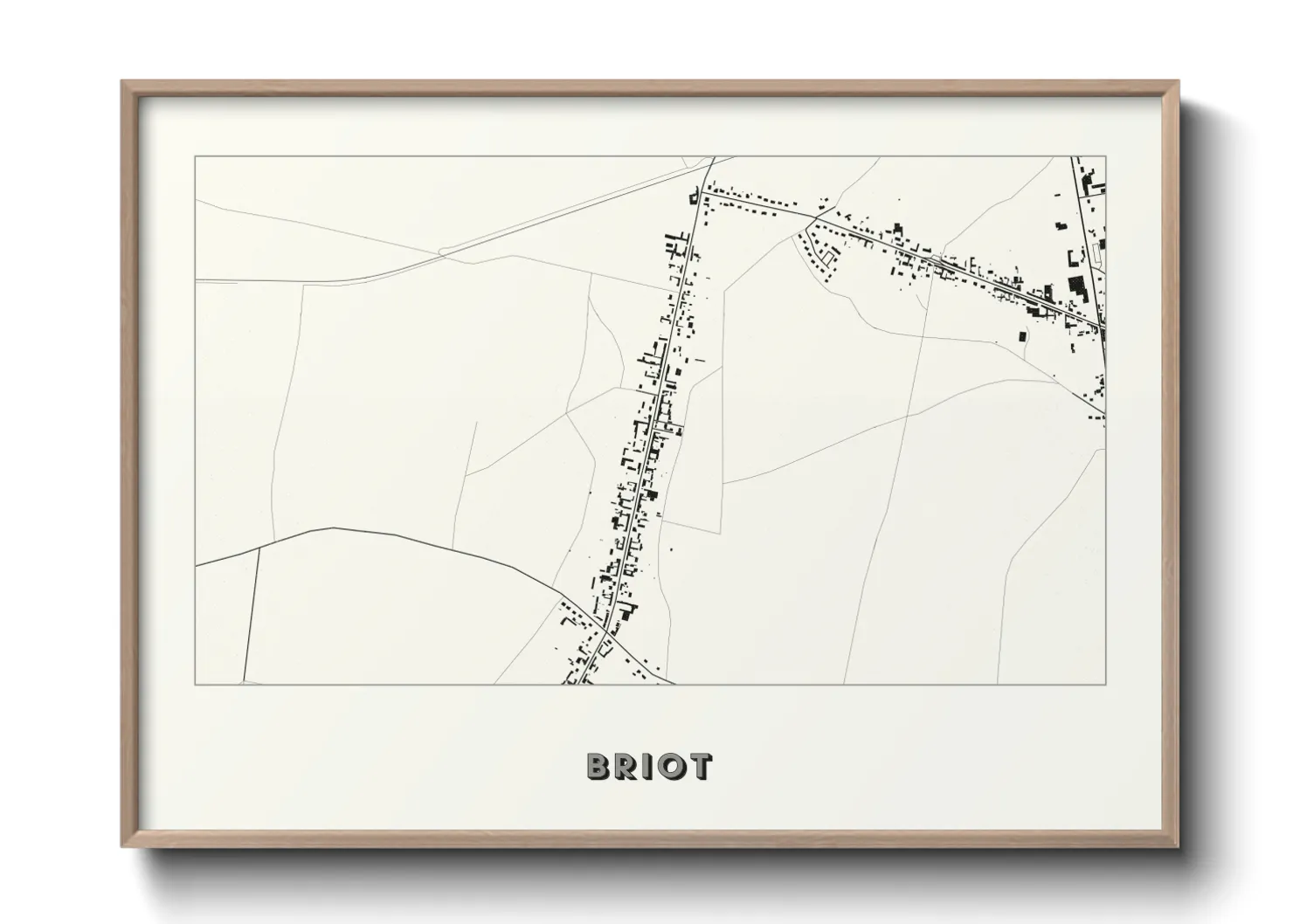 Une affiche de carte sur Briot