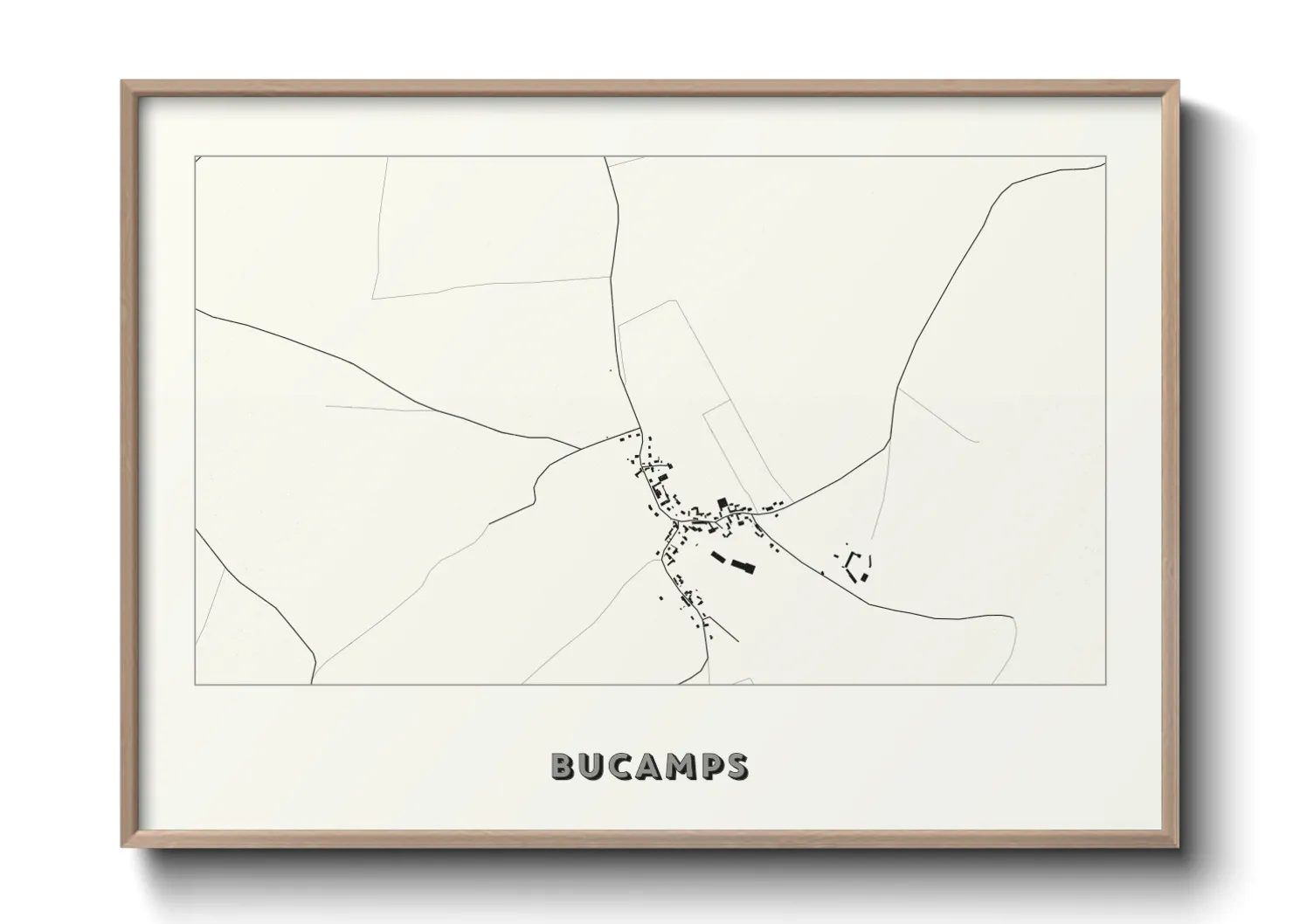 Une affiche de carte sur Bucamps
